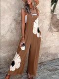Fongt New Summer New Women's Printed Retro Jumpsuits Loose Sleeveless Design