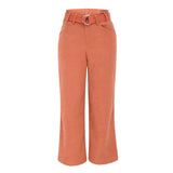 Pants Woman High Waist 2020 Autumn Ankle Length Pants Ladies Solid Streetwear Wide Leg Pants Loose Harem Pants For