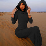 Fongt Solid Color Tight Dress Socialite Wind Long Style Step Buttock Skirt Long Sleeve Dress Woman-Outfit