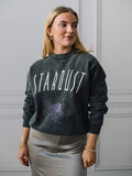 Graphic Stardust Sweatshirt Women 2023 Spring Autumn Washed Vintage Sweatshirts Womens Fashion Pullovers