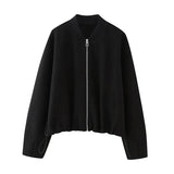 Fongt 2023 New Women's Fashion Casual Card Buckle Soft Pilot Jacket 5070641-Outfit