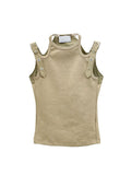 Women's Knitted Camisole Ladies Summer Y2k Casual Harajuku Solid Color Basic Elastic O Neck Sleeveless Sexy Skinny Tank Tops