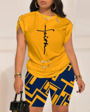 Summer Independent Station Fashion And Leisure Design Pin Digital Printing Set-Outfit