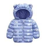 Toddler Boys Jackets Autumn Winter Long Sleeve Hooded Character Pattern Children Outerwear Coats Kids