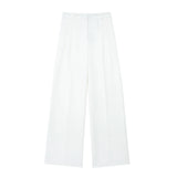 Back Collar Vest 8364532 Pleated Wide Leg Trousers 8365532 Suit-Outfit