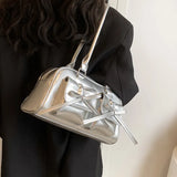 The Galactic Satchel Bow Leather Shoulder Bag-Outfit