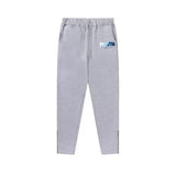 Rainbow Gradient Letter Tiger Head Printing Ins Trendy Sweater Trousers Jogging Suit-Outfit