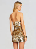 High-End Women's New Sexy Smear Squin Dress High-End Temperament Ass Dress Evening Dress