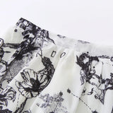New-Coming Spring Summer Printing Light Letter Pattern Empire Elastic Women A-Line Party Holiday High Street Style