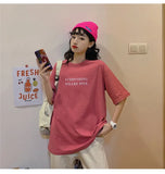 funny printed Loose basic t shirt summer pure cotton Short Sleeve cute T-shirts Women casual white tops tshirt
