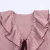 Fongt Homemade New Women's T-Shirt With Sleuish Small Plaid Trim 5029181