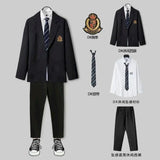 Autumn DK Suit Mens Suit Korean Loose Student Jk Uniform Class Uniform College Sets Casual Coat Business Suits For