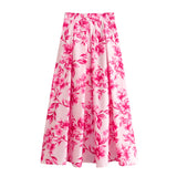 Shirt 7484067 Flower Printed Flute Skirt 7484067 Set-Outfit