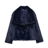 Fongt Women's Winter Fashion Temperament Style Wind Artificial Fur Coat D69352
