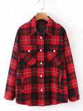 Vintage Pockets Oversized Plaid Shacket-Outfit