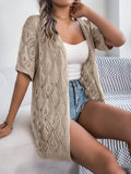 Shooting Summer Hollow Lattice Short Sleeve Knitted Pie Beach