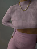 Fongt Wind Early Autumn New Women's Long Sleeve Mesh Perspective T-Shirt Women's Solid Color High Collar Slim Top-Outfit