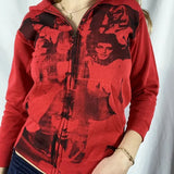 New Hoodies Gothic Sweatshirt Long Sleeve Zipper