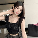 Neck Sleeveless Camisole Temperament FashionKorean Version Women's Top-Outfit