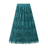 Fongt Folded Tuxedo Skirts Women's Summer New Fried Street Niche Temperament With Thin Half Skirt 0666