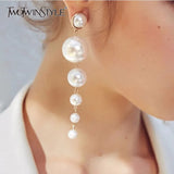Elegant Eearrings For Women Big Pearl Long Earrings Fashion Jewelry 2020