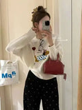 Dog Embroidery Knitted Sweater Pullover-Outfit