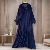 Fongt Wind Leisure Two Sets Of Women Loose Outside Thin Long-Sleeved Shirt Cover Skinny Sling Dress
