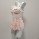 Fongt Pajamas Female Pure Desire Perspective 2025 New Summer Lace Pure Thin Small Breast Sling Cute Aja Skirt