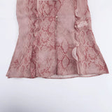 Fongt Spring/Summer Blouse With V-Neck Folding Animal Pattern Printed Women's Long-Sleeved Shirt