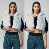 Fongt Women's Clothing 2025 Autumn New Casual Street Fashion Vest Artificial Fur Blouse
