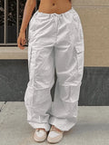 Drawstring Y2K Baggy Cargo Pants-Outfit