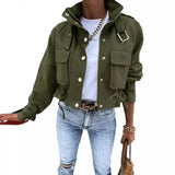 / Winter 2024 Women's New Biker Jacket Short Jacket-Outfit