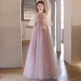 Super Fairy Evening Dress Female Pink Host High-End Light Luxury Birthday Ceremony Senior Small Banquet