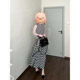 Fongt Elegance Wears A Traceal Tice-Grow Dress Women's New Summer Design Commuting Long Skirt
