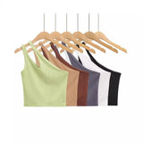 Fongt Summer Short Sexy Shoulder Shoulder Hollow Slim Small Vest Jacket-Outfit