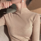 Autumn Winter Turtleneck Sweater Women Basic Bottoming Knitwear Knitted Cotton Pullovers Femme Jumper 2020