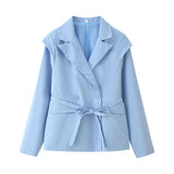 Fongt Spring/Autumn Women's Fashion Sweet Broken Flower Suit T-Neck With Long Sleeved Suit Jacket