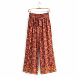 Leg Print Floral Loose Flare