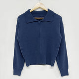 Vintage Zip Up Casual Versatile Cardigan-Outfit