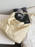 Vintage Wash Large Shoulder Bag-Outfit