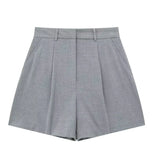 New Buckle Vest 1165428 High Waist Pleated Leisure Shorts 1165228-Outfit