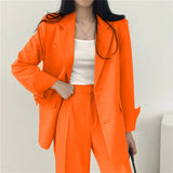 Fongt And Autumn New Blazer Female British Wind Casual Versatile Blue Small Medium Long Suit Female-Outfit