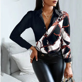Sleeve Elegant Patchwork Slim