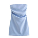 New Sexy Wrinkle Slimming Dress With Short Breasts In Spring-Outfit