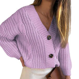 Fongt Wish Sweater Women 2025 Autumn And Winter Loose Size Mahjong Button Coarse Sweater Cardigan