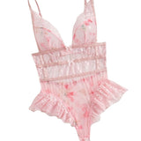 Hot New Plastic Waist Thin Sexy Fashion Perspective Lace Lace Splicing