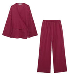 Fongt Women's INS Explosion And Type-Singed Pajamas Pants Set
