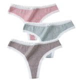 Pcs/Set Women Panties G-String Underwear Fashion Thong Sexy Cotton Panties Ladies G-string Soft Lingerie Solid Low Rise