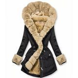 Fongt Autumn And Winter Coat Women's Warm Wool Hooded Jacket MG622