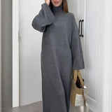 Fongt 2025 New Women's Knitted Turtleneck Sweater Temperament Fashion Dress Women